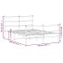 Estructura cama metal con cabecero y estribo blanco 135x190