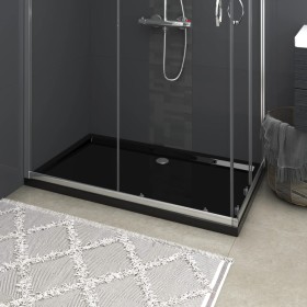 Plato de ducha rectangular negro ABS 70x120