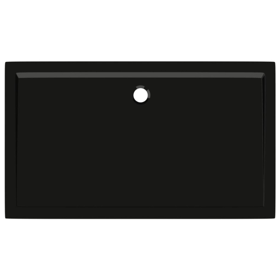 Plato de ducha rectangular negro ABS 70x120