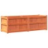 Jardinera exterior madera maciza pino marrón cera 150x50x50
