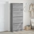 Mueble zapatero 4 cajones abatibles gris Sonoma 80x34x187,5