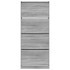 Mueble zapatero 4 cajones abatibles gris Sonoma 80x34x187,5