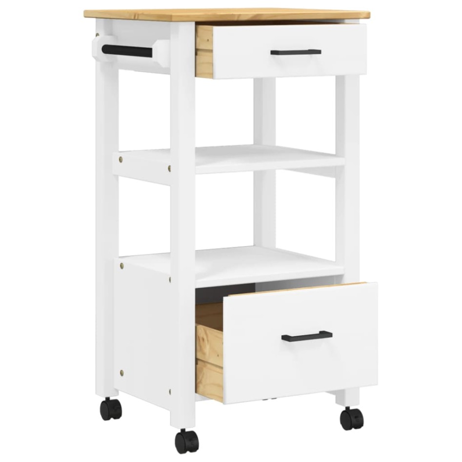 Carrito de cocina MONZA madera maciza de pino 48x40x90