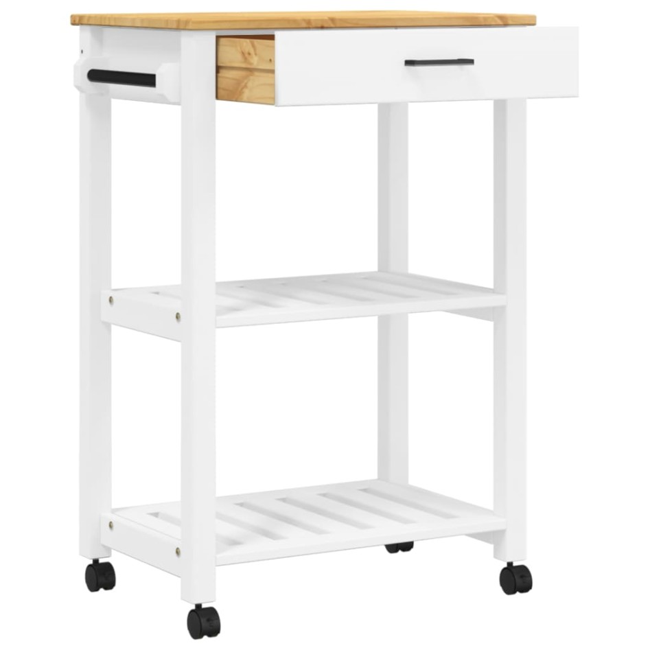 Carrito de cocina MONZA madera maciza de pino 60x40x90