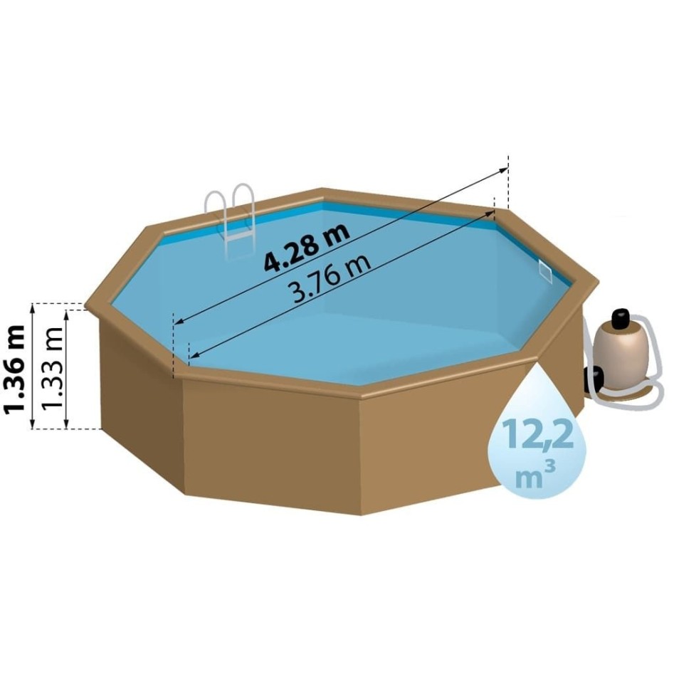 Ananas Piscina octogonal