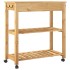 Carrito de cocina MONZA madera maciza de pino 84x40x90