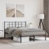 Estructura de cama con cabecero metal negro 135x190