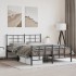 Estructura de cama cabecero y estribo metal negro 150x200