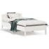 Estructura de cama con cabecero madera pino blanco 75x190