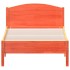 Estructura cama con cabecero madera pino marrón cera 90x190