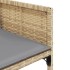 Sillones jardín con cojines 4 uds ratán sintético beige