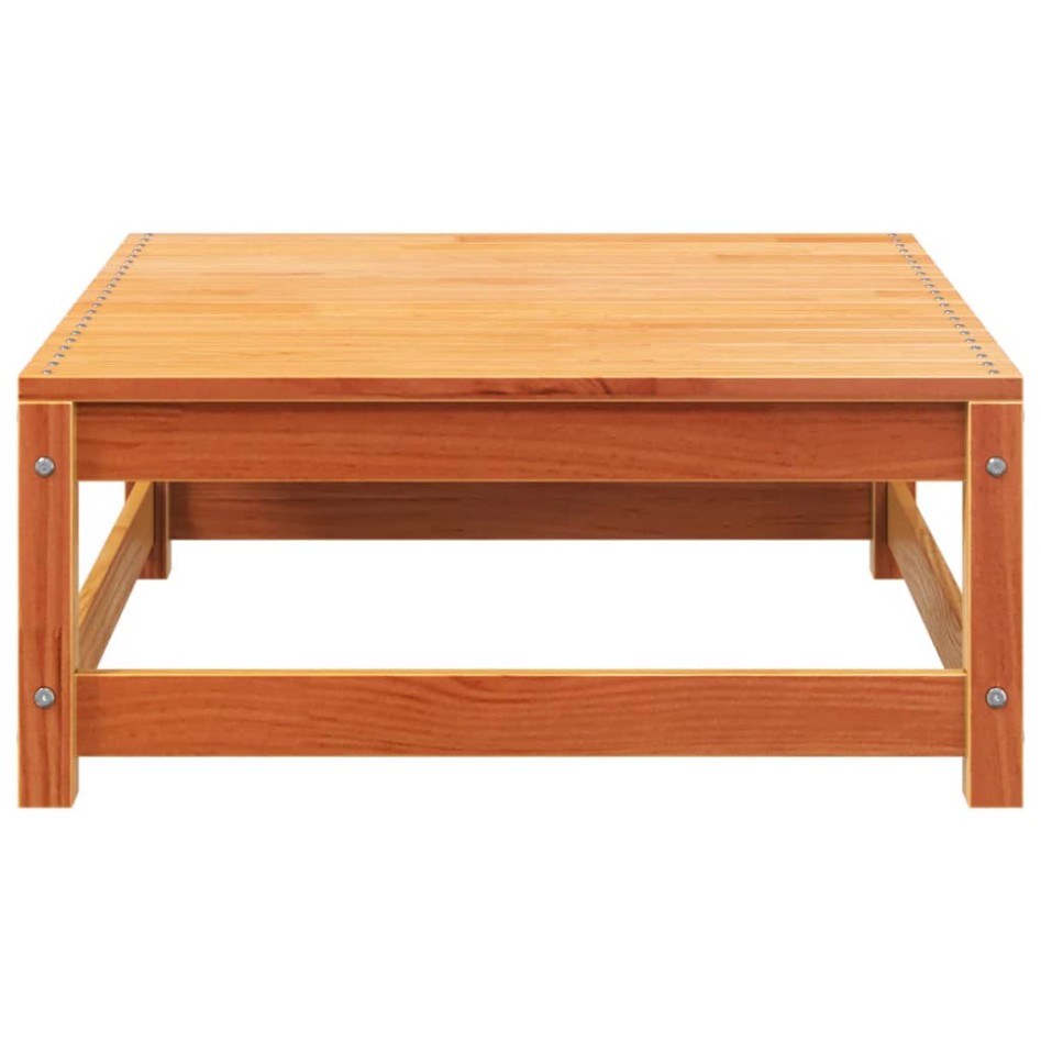 Sofá jardín sin reposabrazos con reposapiés madera pino