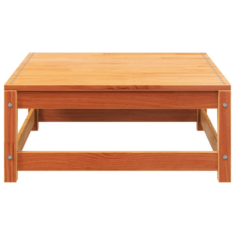 Sofá de jardín con reposapiés 2 plazas madera pino marrón