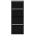 Zapatero de madera de ingeniería negro 60x21x163,5