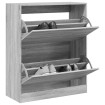 Zapatero de madera de ingeniería gris Sonoma 80x34x96,5 cm