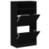 Zapatero de madera de ingeniería negro 60x34x116