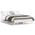 Estructura de cama con cabecero madera pino blanco 120x190
