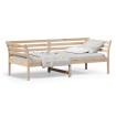 Sofá cama de madera maciza de pino 80x200 cm