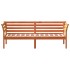 Sofá cama de madera maciza de pino marrón cera 75x190