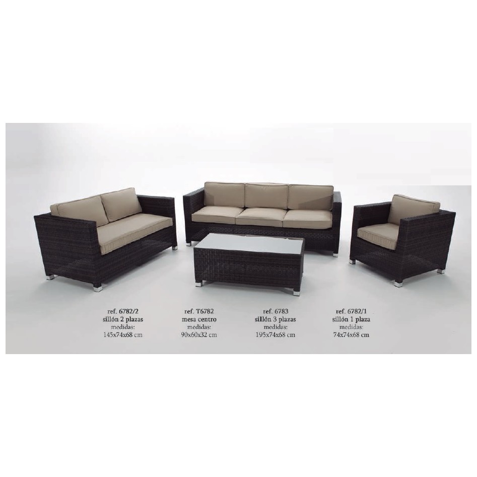 Rattan sintético color chocolate