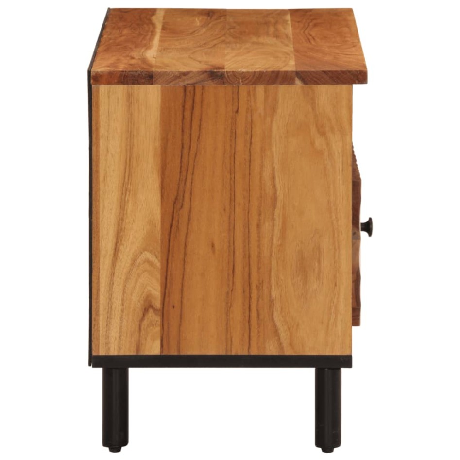 Mueble de TV madera maciza de acacia 80x33x46