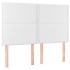 Estructura de cama cabecero cuero sintético blanco 140x200