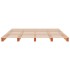 Cama de palets madera maciza de pino marrón cera 180x200