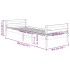 Estructura de cama madera maciza de pino marrón cera 90x190