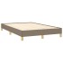 Cama box spring con colchón tela gris taupe 120x190