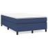 Cama box spring con colchón tela azul 120x190