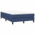Cama box spring con colchón tela azul 120x190