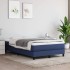Cama box spring con colchón tela azul 120x190