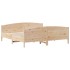 Estructura de cama con cabecero madera maciza pino 180x200