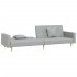 Sofá cama de 2 plazas con dos almohadas tela gris
