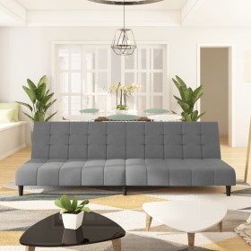 Sofá cama de 2 plazas terciopelo gris