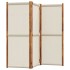 Biombo divisor de 3 paneles gris claro 210x180