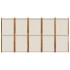 Biombo divisor de 5 paneles gris claro 350x180