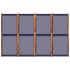 Biombo divisor de 4 paneles azul oscuro 280x180