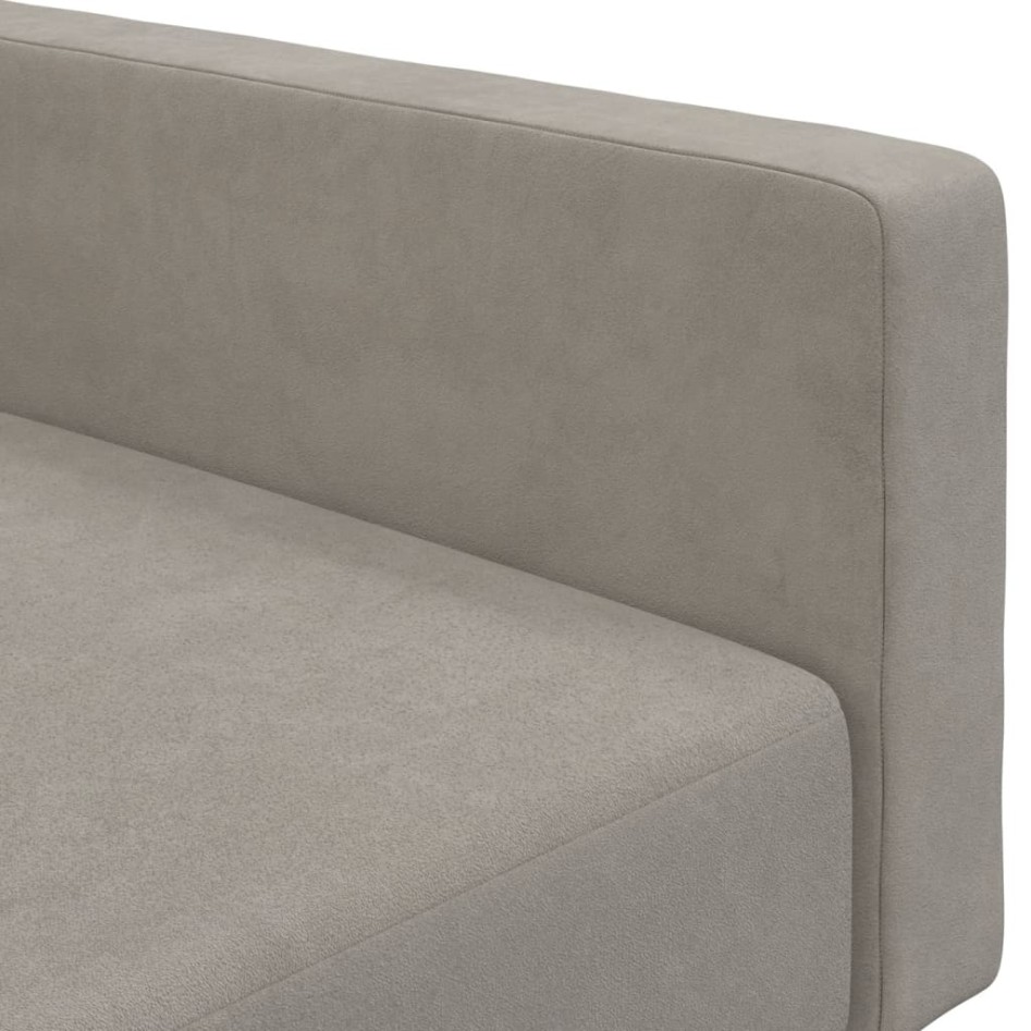 Sofá cama de 2 plazas terciopelo gris