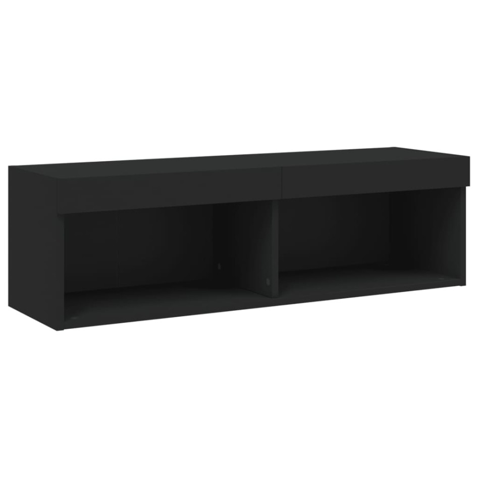 Muebles de TV de pared con LED 4 pzas madera ingeniería