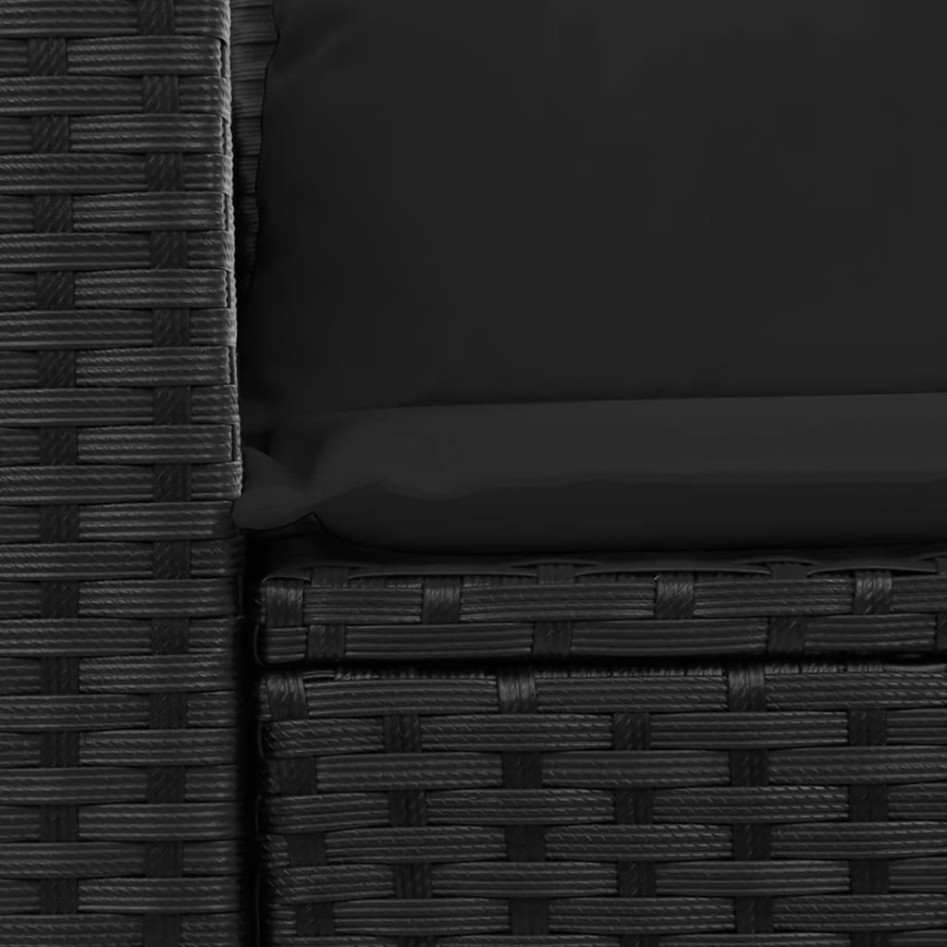 Sofá de jardín 2 plazas con cojines ratán sintético