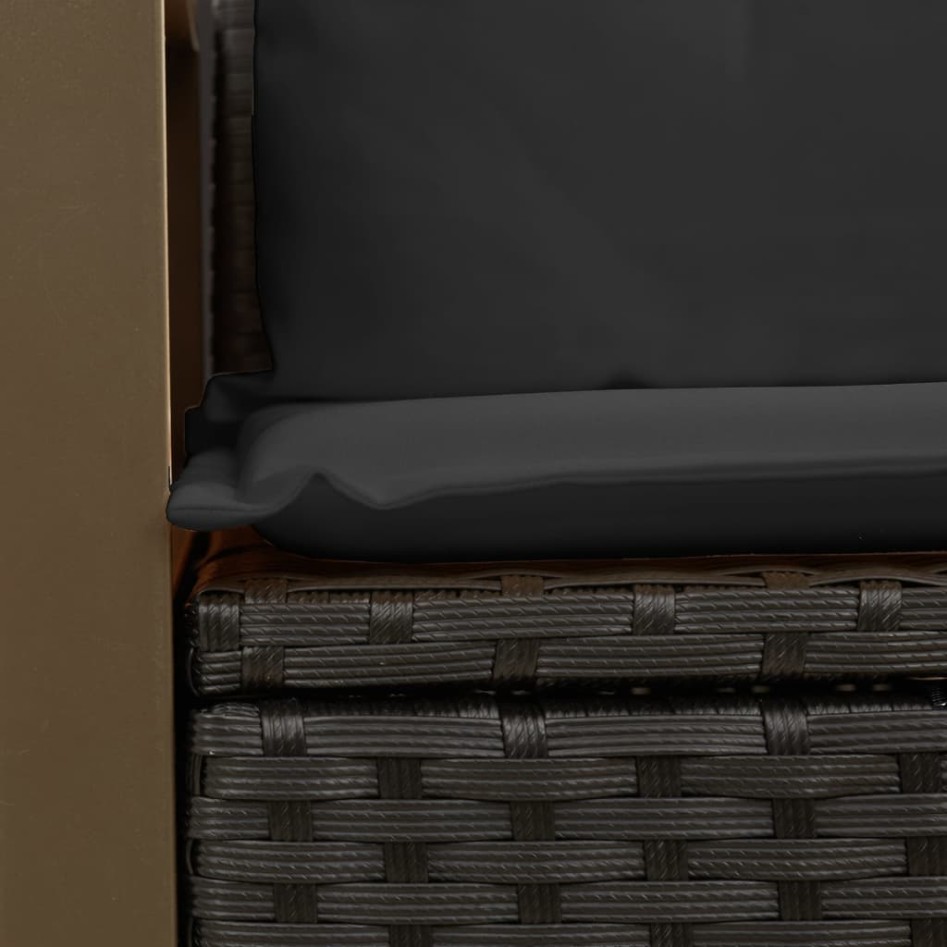 Sofá de jardín 2 plazas con cojines ratán sintético