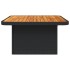 Mesa de jardín ratán sintético y acacia maciza negro