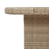 Mesa de jardín madera de acacia y ratán PE beige 110x110x71