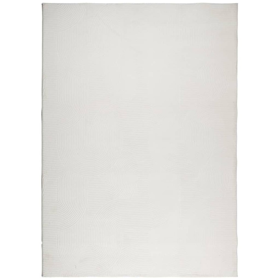 Alfombra de pelo corto look escandinavo IZA crema 240x340