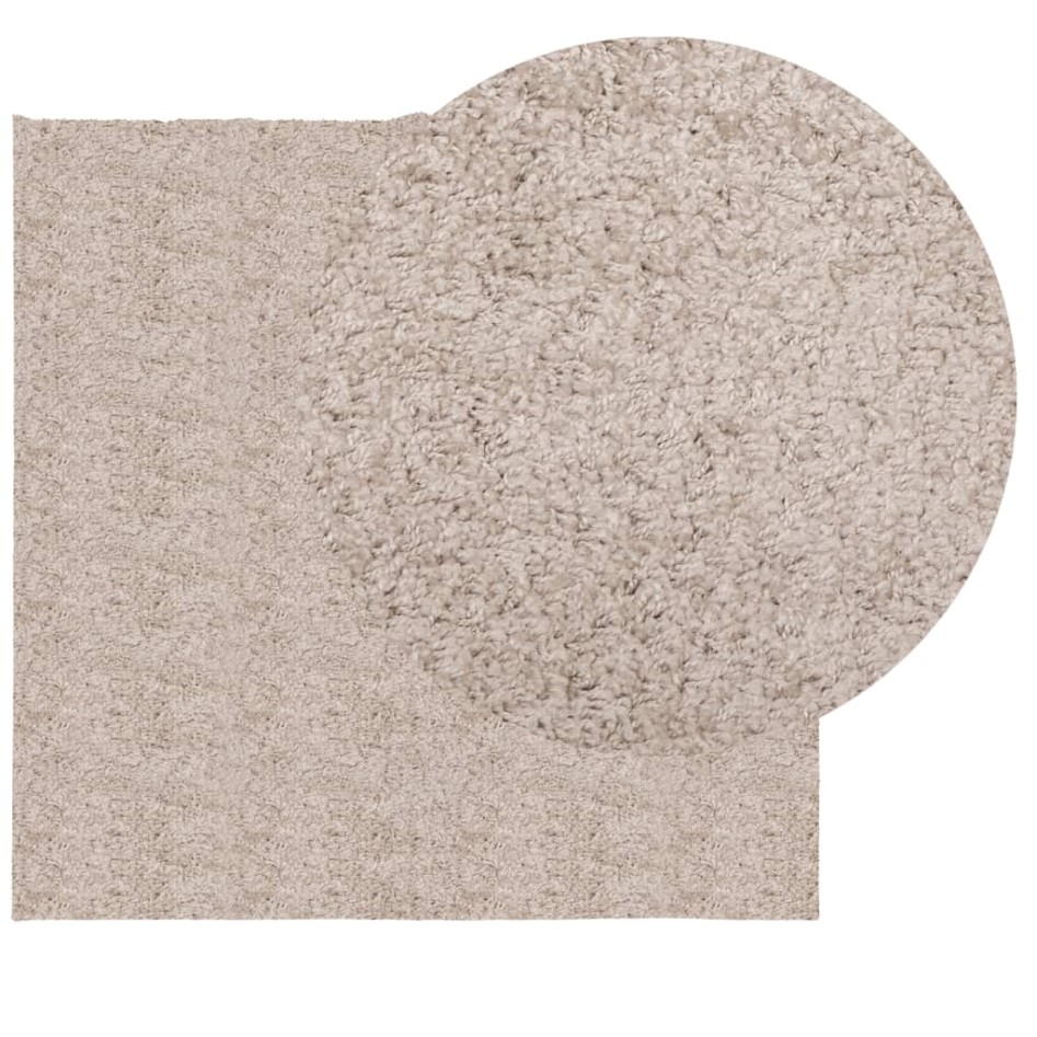 Alfombra peluda de pelo largo moderna PAMPLONA beige 240x240