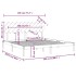 Estructura de cama de madera maciza de pino negra 200x200
