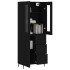 Aparador alto madera contrachapada negro 69,5x34x180