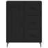 Aparador alto madera contrachapada negro 69,5x34x180