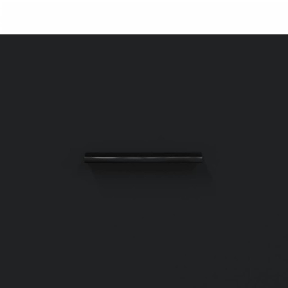 Aparador alto madera contrachapada negro 69,5x34x180